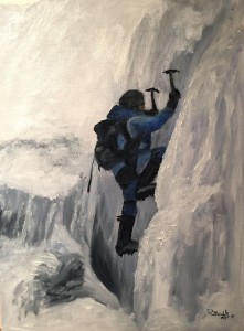 Climber - Oil on paper