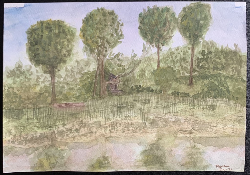 Yewtree, Cumbria,  water colour on paper.
