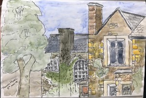 The Priory - Pen & Watercolours on Paper