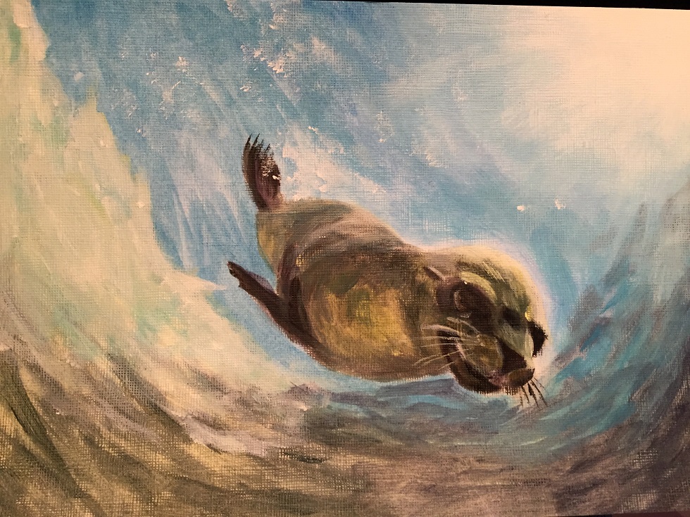 Seal - Acrylic on paper