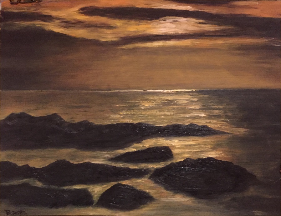 Seascape - Oil on paper