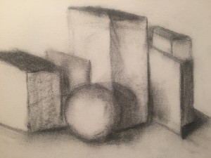 Shadows - Charcoal on paper