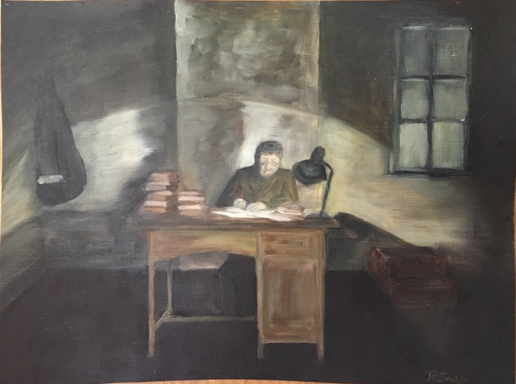 The Desk - Oil on paper
